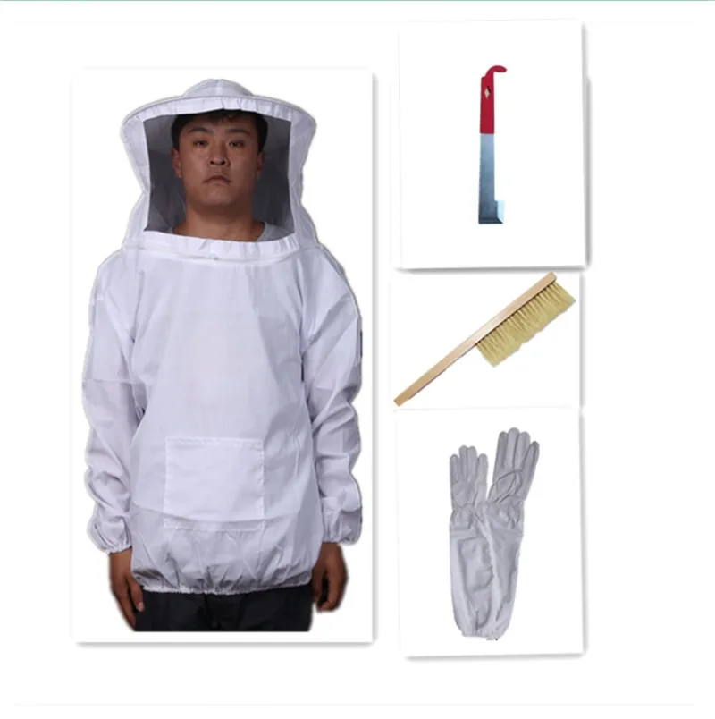 

Protective Beekeeping Jacket Veil Smock Equipment Beekeeping Hat Sleeve Beekeeper Suit Apiculture Bee Dress