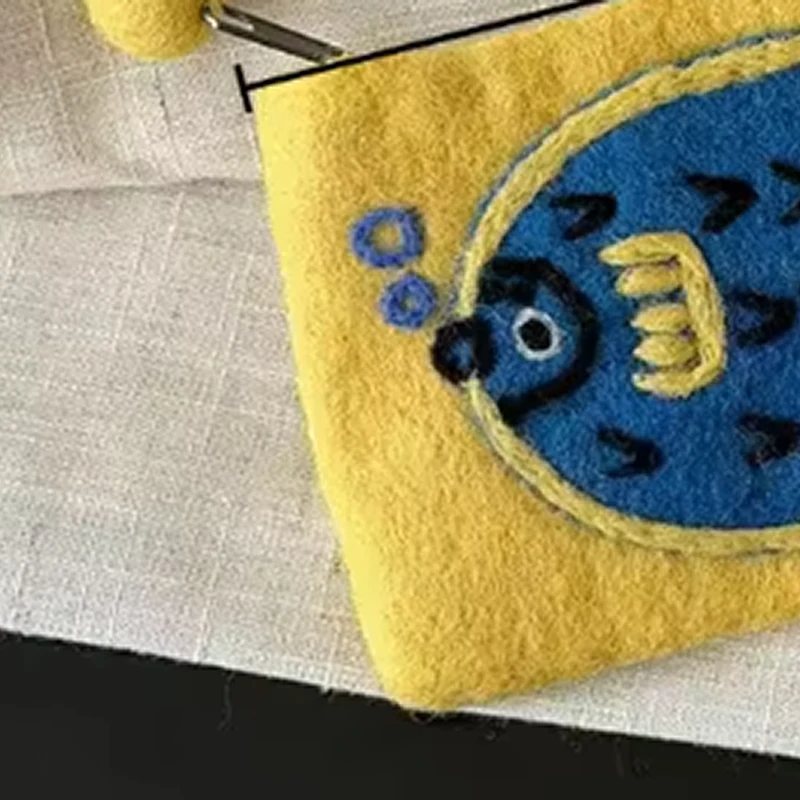 Handgefertigter Wollfilz-Münzbeutel, 3D-Cartoon-Tier-Geldbörse, Damen-Kartenhalter, Niedlicher Mini-Aufbewahrungsbeutel, Entzückende Weihnachtsgeschenke – Detail 7