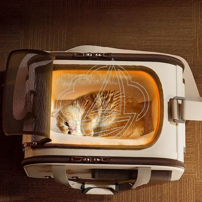 

Зимняя теплая переноска для кошек, портативная дышащая сумка-рюкзак на плечо для маленьких собак, для путешествий на природе