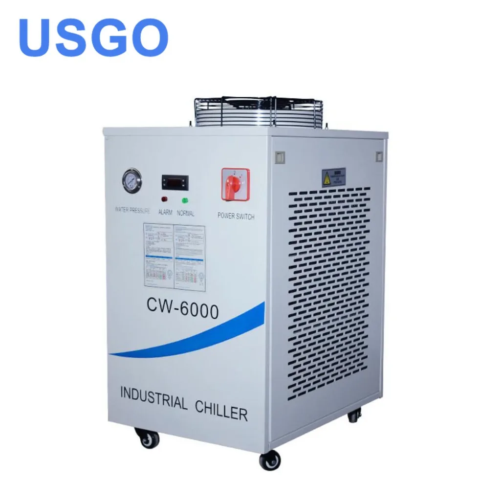 USGO 220V CW-6000AH Laser Water Chiller For Cooling Three 100W or Four 80W CO2 Laser Tubes