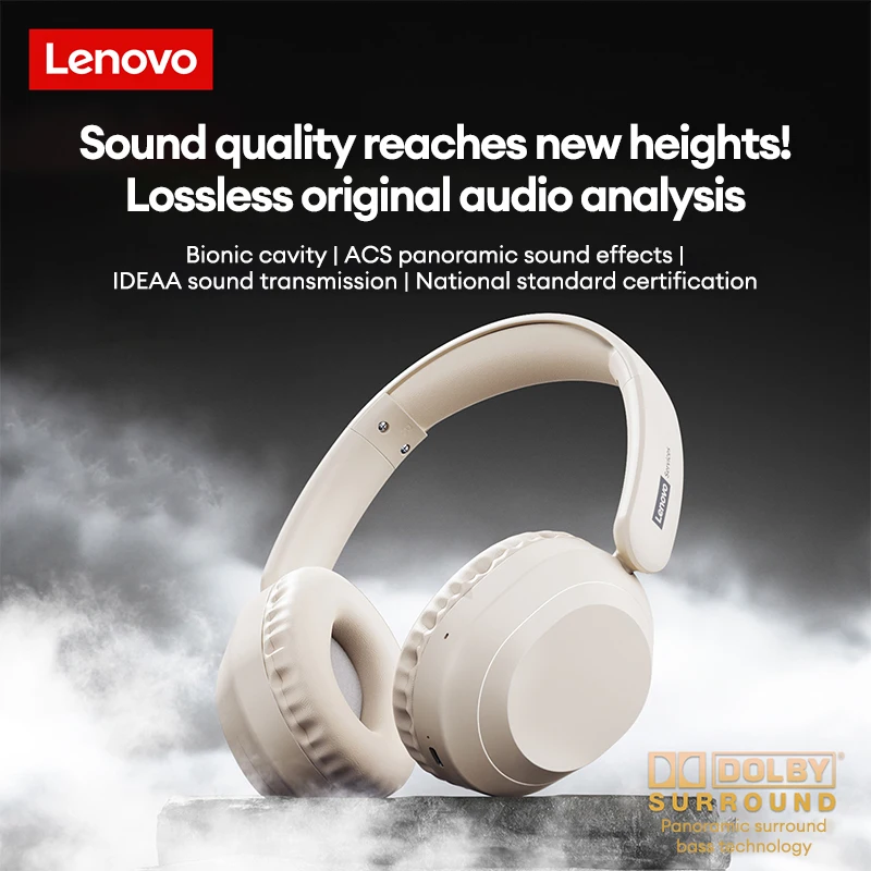 

New Lenovo LE601 Wireless Gaming Headsets Bluetooth 6.0 AI Call Noise Reduction Headphones Long Endurance Earphones for Mic