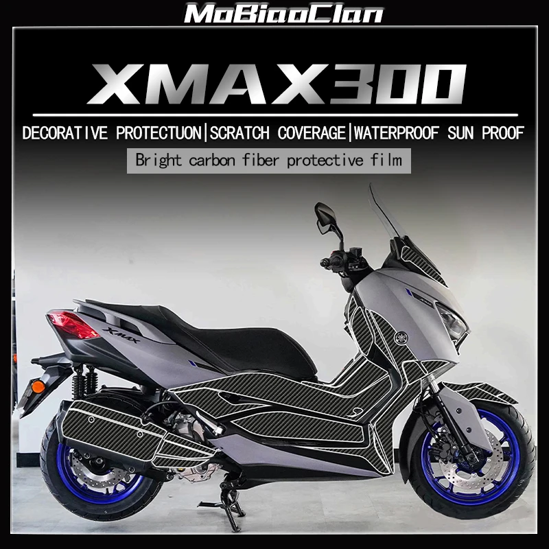 

For Yamaha XMAX300 2022 Motorcycle accessory 6D carbon fiber protective sticker body sticker fuel tank modification parts
