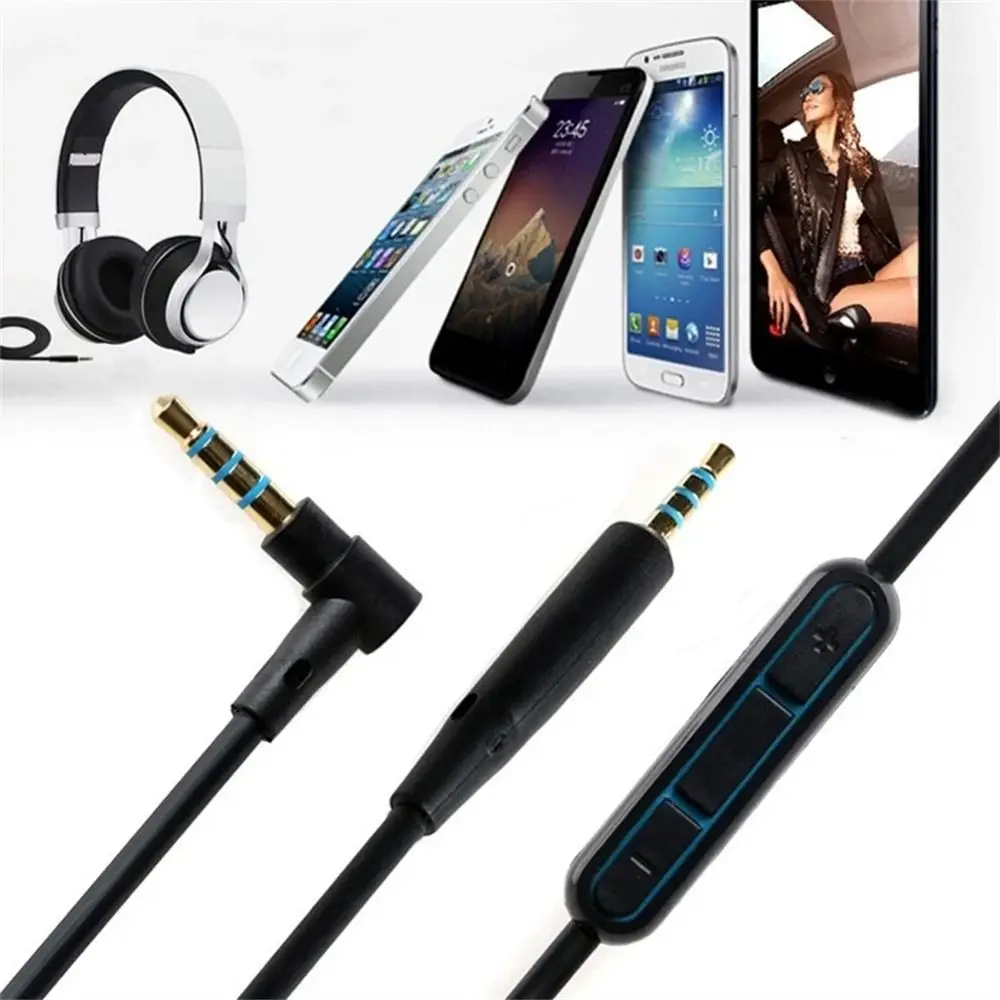 Headphone Jack Mic Audio Cable 2.5mm 3.5mm Jack Male to Male Cable Headphone Cord 2.5mm to 3.5mm Cable With Mic Volume Control