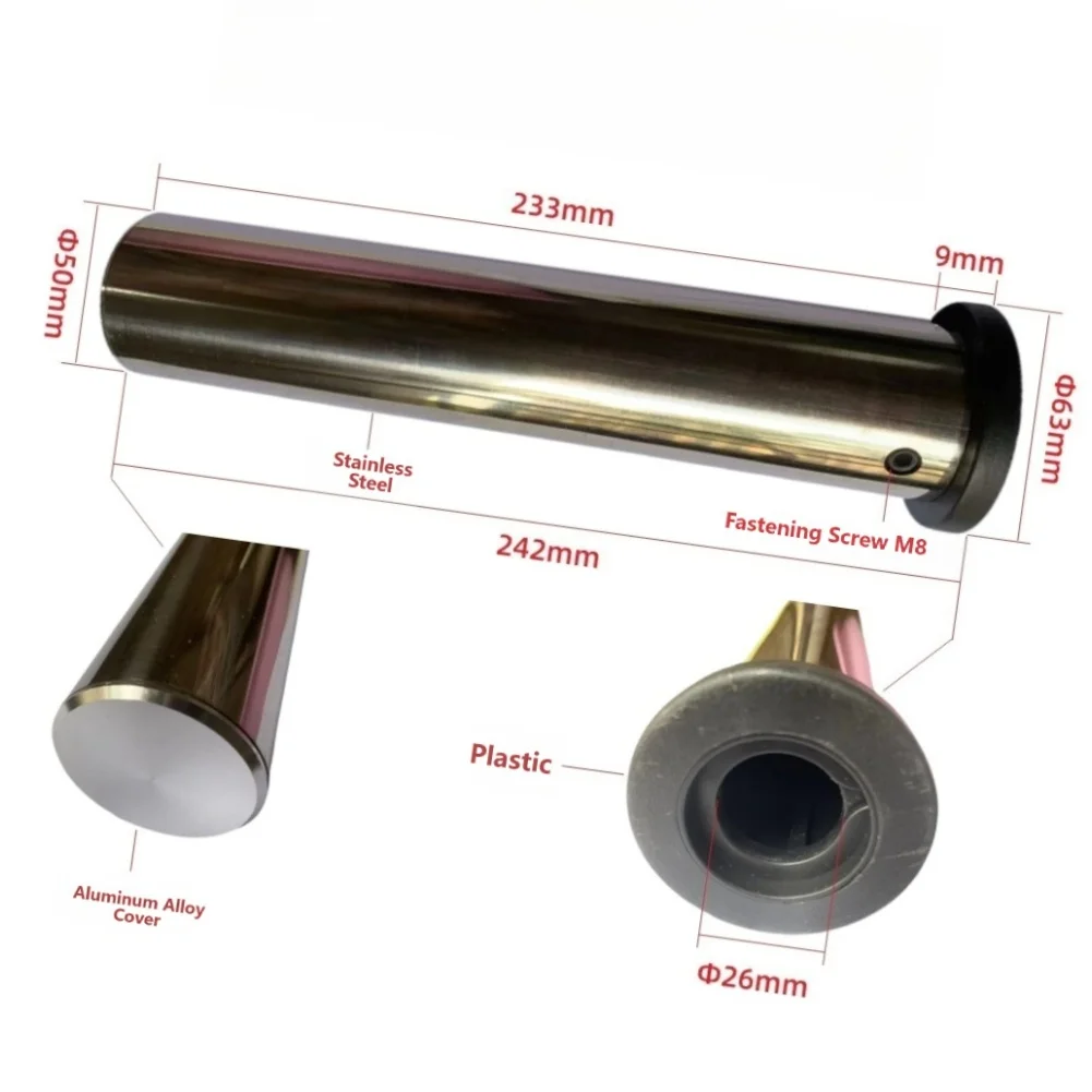 /Barbell /Bar /Adapter Sleeve Stainless Steel 50mm Weight Plate Tube 242mm 311mm For Gym Strength Training Fitness Equipment
