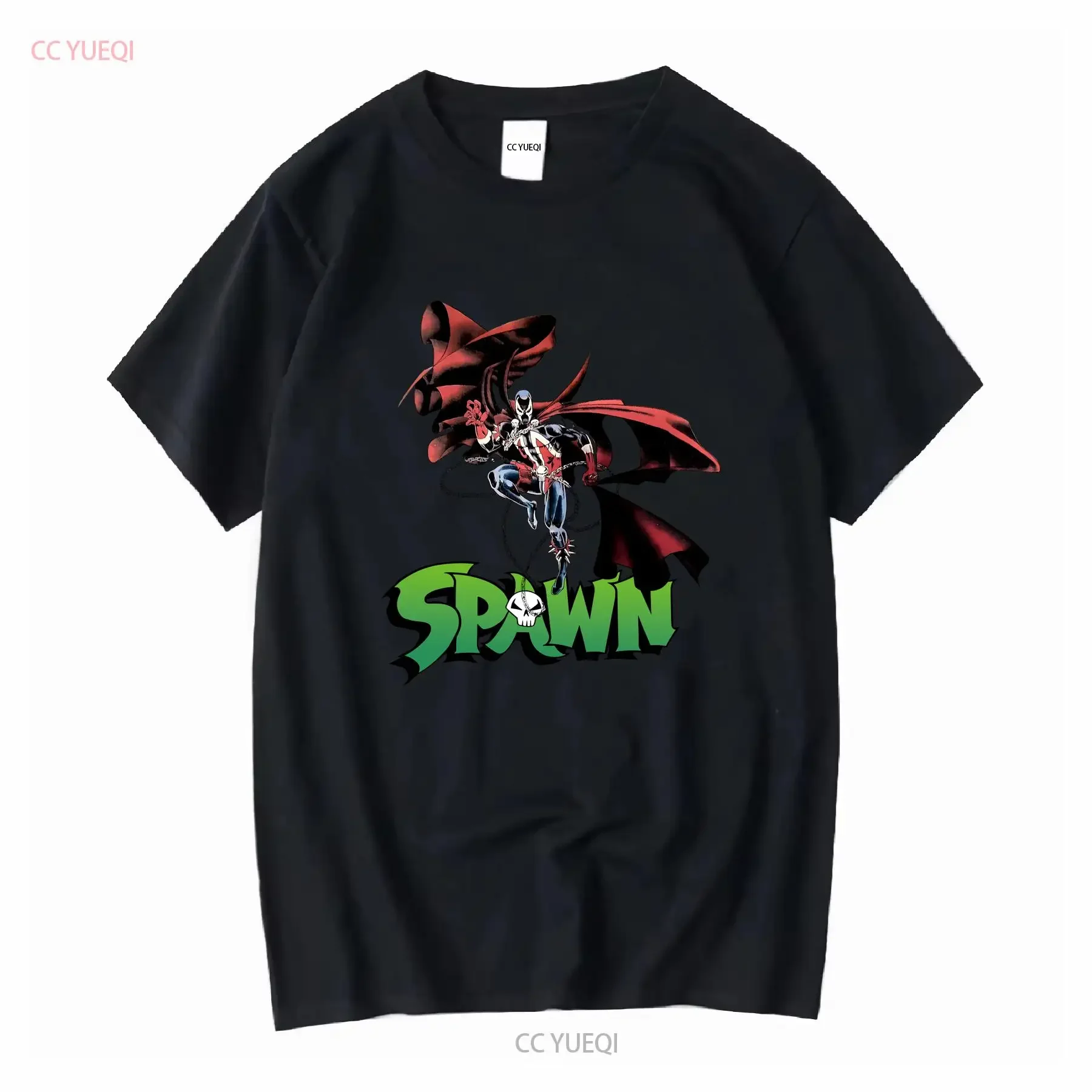 Todd Mcfarlane Productions Spawn graphics short sleeve T shirt 90s NH11328 vintage Washed Soft Stretched homme Casual Unisex