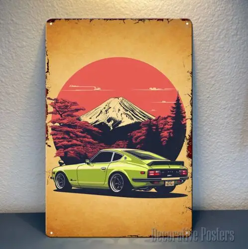 Póster de Metal para coche Datsun 240z, letrero de estaño coleccionable, tamaño: 8x12 pulgadas, buen cartel