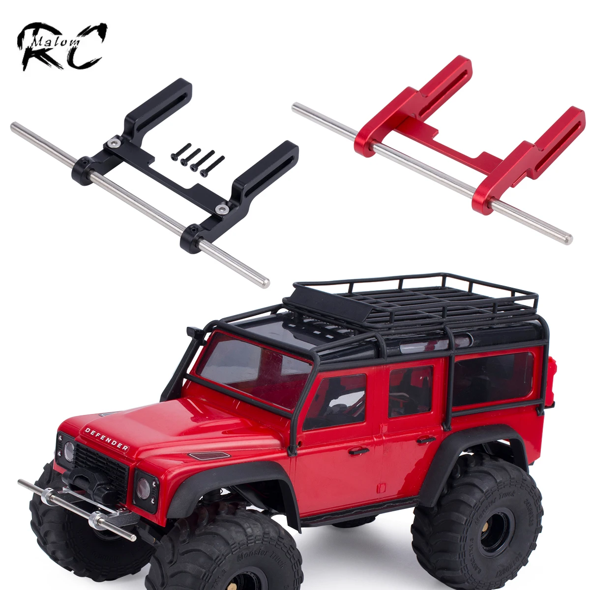 Aluminum TRX4M Adjustable Front Bumper for 1/18 RC Crawler Car TRX-4M Defender/Bronco Upgrades Parts 