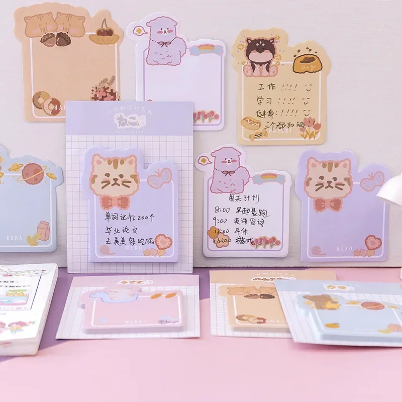 Cartoon Cute Sticky Notes Scrapbooking DIY Kawaii Memo Pad Diary Message Memo Sheets School Stationery