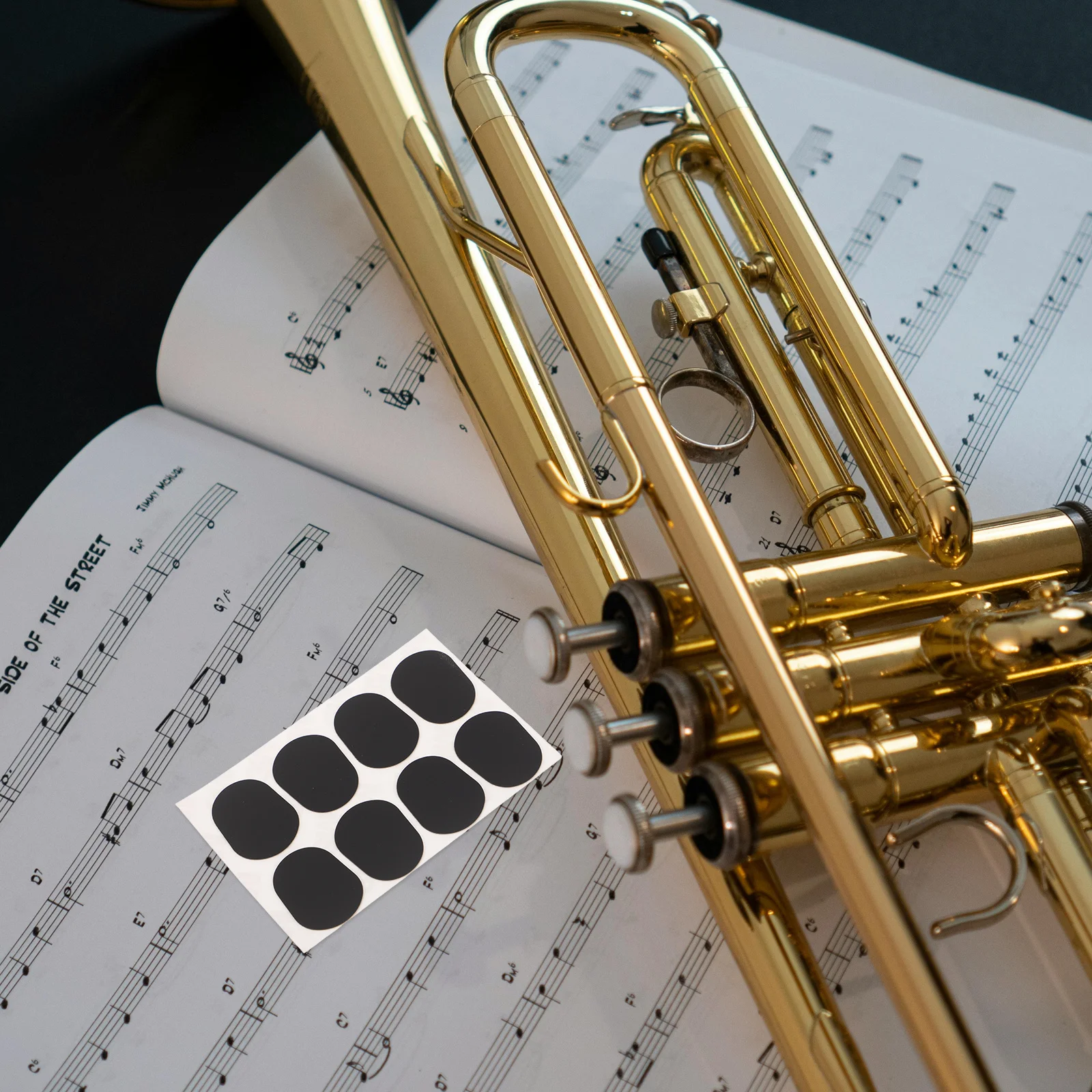 

32Pcs Saxophone Clarinet Mouthpiece Tooth Pad Black 0.5mm Adhesive Anti Slip Mouthpiece Cushion Pads for Alto Tenor Soprano Sax