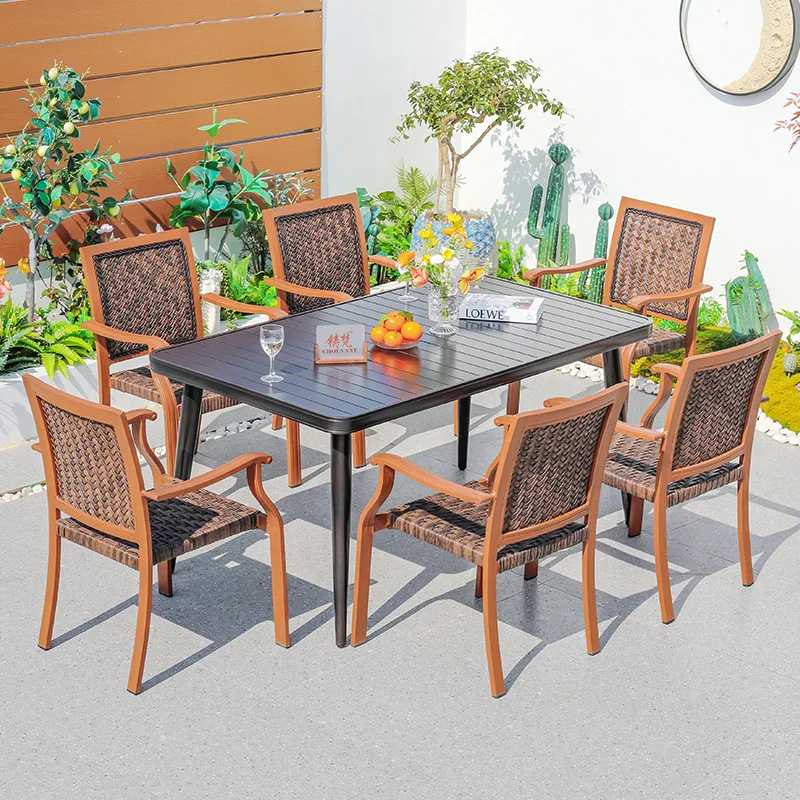 

Outdoor cast aluminum balcony combination set European villa outdoor courtyard garden balcony anti-corrosion leisure