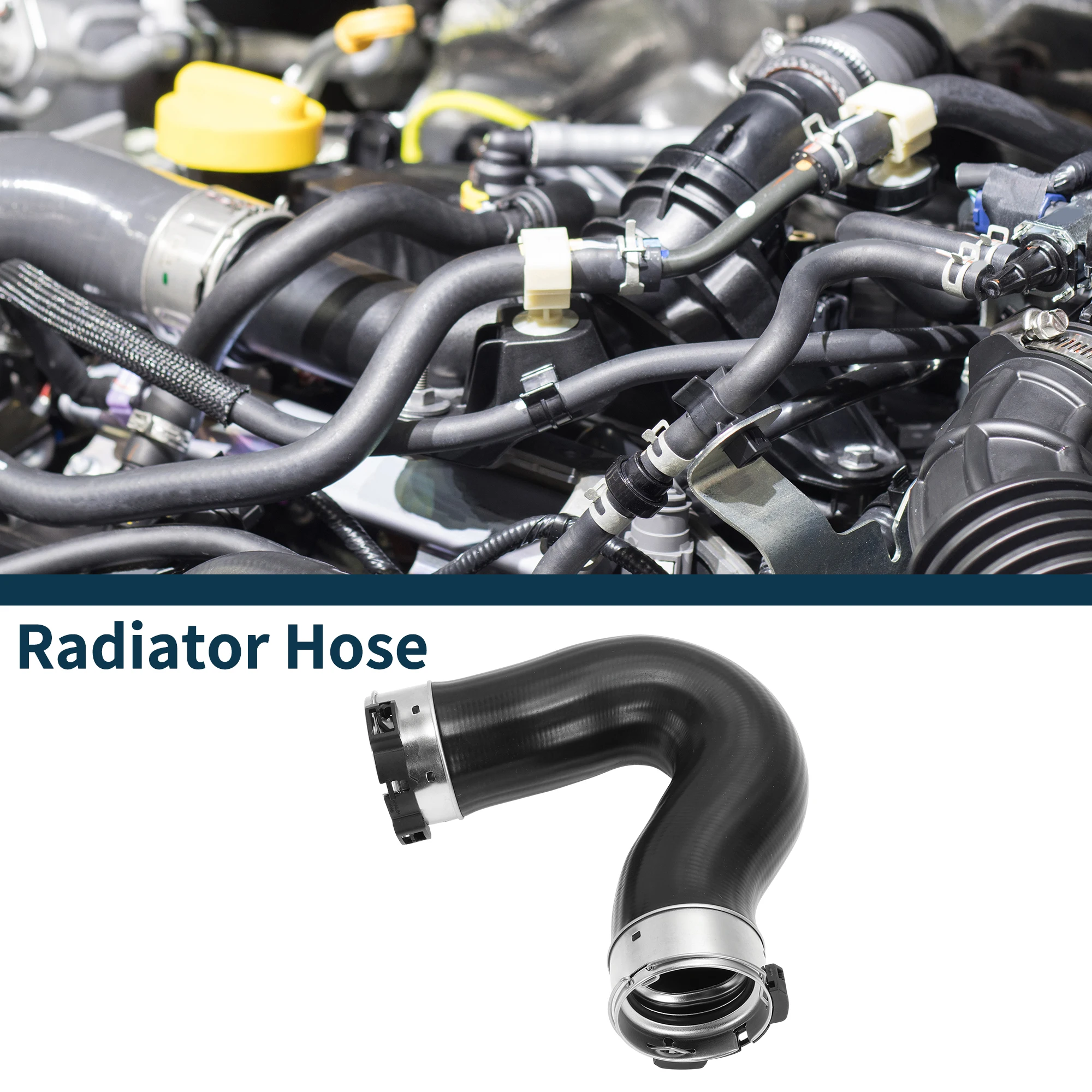 

X Autohaux шланг радиатора, нагревательная труба для Mercedes-Benz Sprinter 210 CDI 2009-2013, No 9065284182, резиновый впуск, черный, 1 шт.