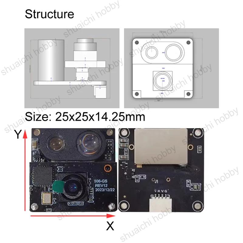 1PC 3.7-5V 300mA UPIXEL UP-T2 Optical Flow+Ranging 2-in-1 Module 120Hz 115200 Output Support PX4/Ardupilot for RC Drone Airplane