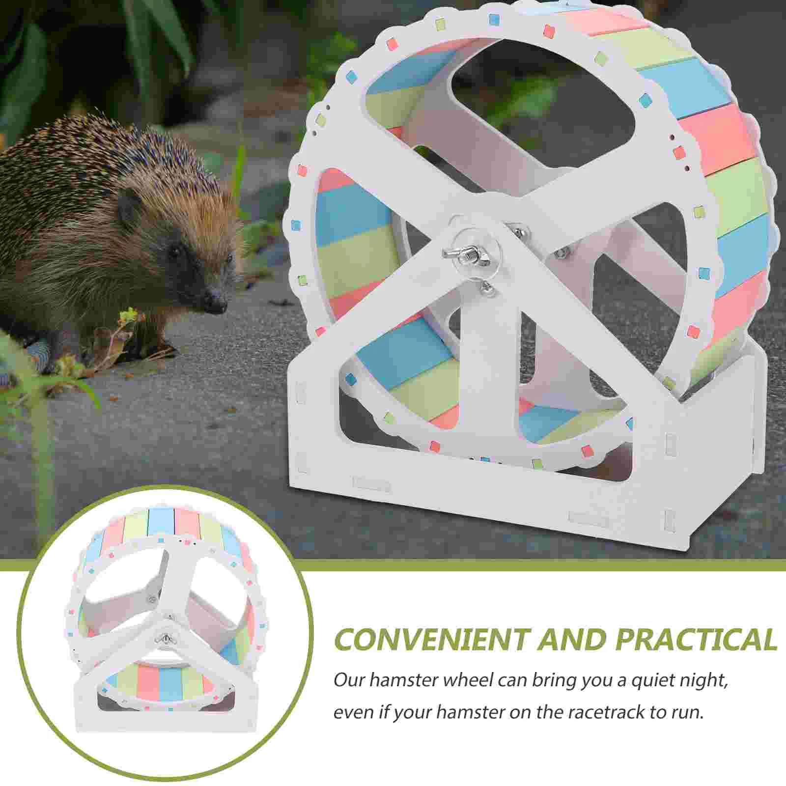 Guinea Pig Wheel Chinchilla Running Rat Cage Accessori Riccio Tapis roulant pieghevole Giocattolo per criceti silenzioso