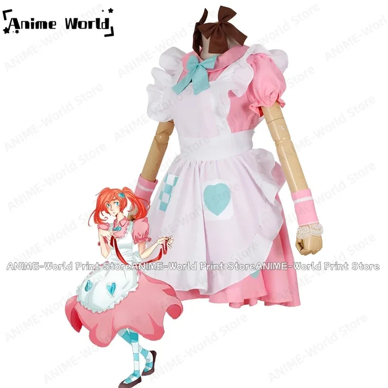 

《Custom Size》Anime APH Axis Powers Hetalia Cosplay Black Talia Colorful Maid Rosa Kirkland UK Sexually Pink Costume Woman Partyv
