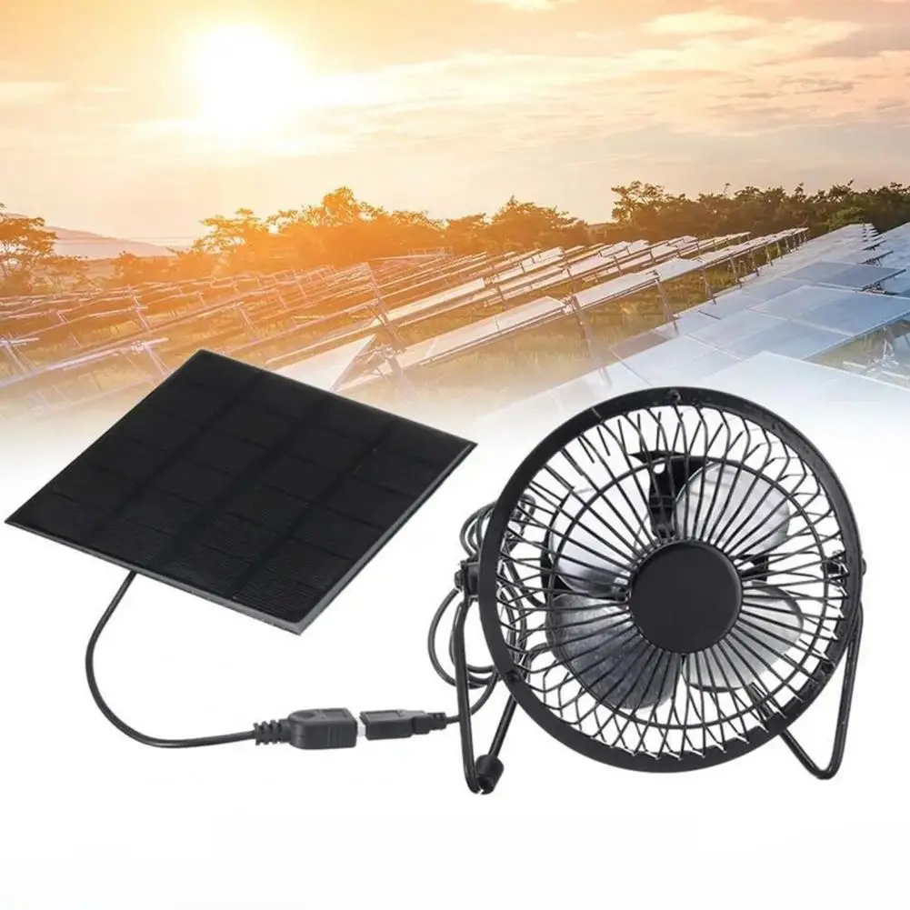Outdoor Solar Fan Solar Panel Fan 8-inch Brushless Motor 5.5w Polycrystalline Outdoor Ventilation Fan Adjustable Speed Chicken