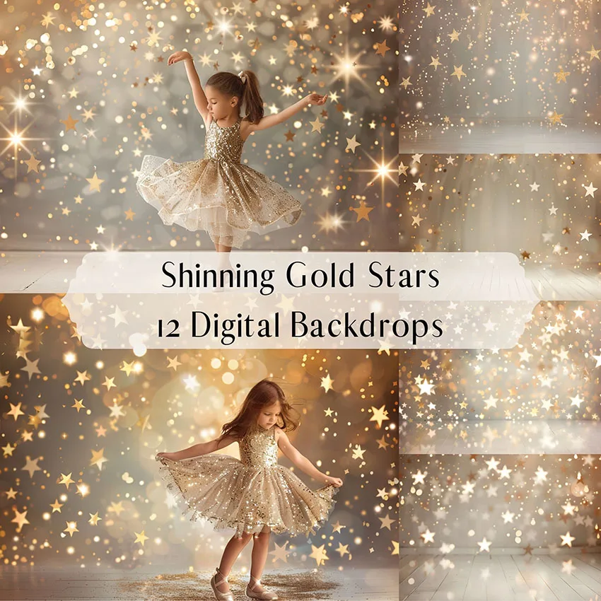 

Фон для фотосъемки Mehofond, блестящие золотые звезды, танец для детей и взрослых, торт на день рождения, портретный декор, фон для фотостудии