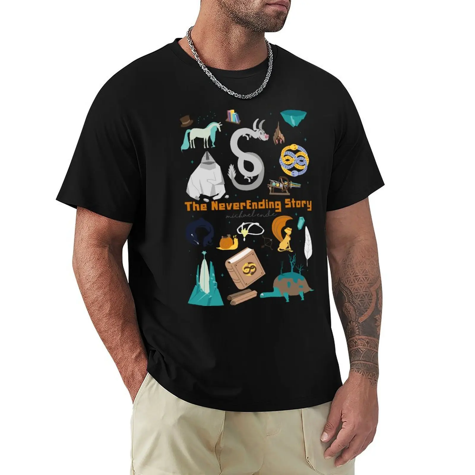 Neverending Story Illustration T-Shirt Quick Dry Light Sports T-Shirt