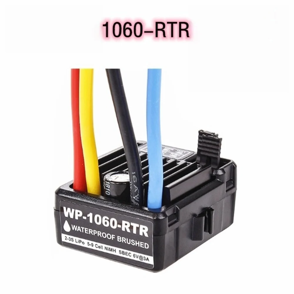 

Hobbywing QuicRun 1060 RTR Brushed ESC Waterproof 60A 2-3S Li-po Dual-way Electronic Speed Controller for 1/10 Car Buggy