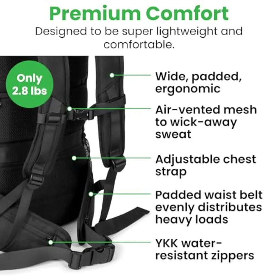 حقيبة ظهر للسفر من COR Surf تحمل على حقيبة ظهر للكمبيوتر المحمول مع جيوب جواز سفر سرية حقيبة ظهر للأعمال في عطلة نهاية الأسبوع #4