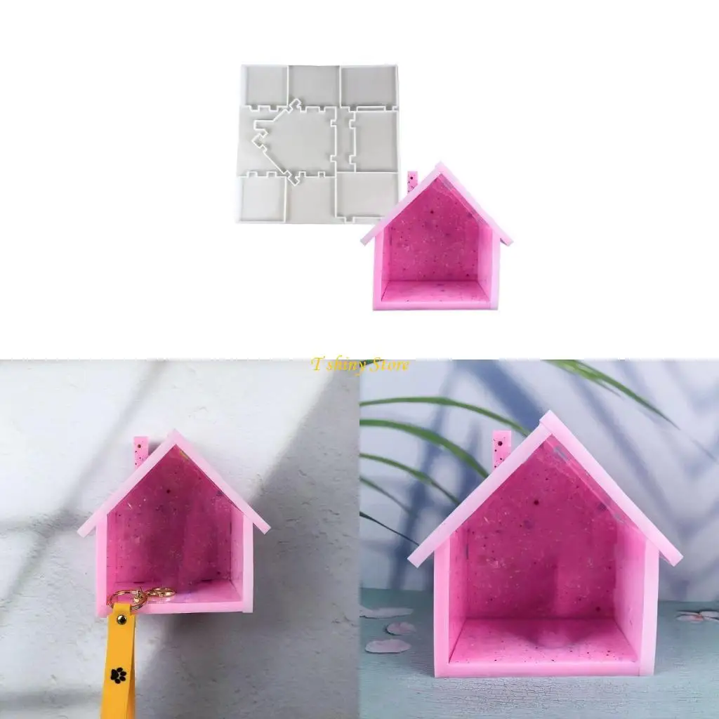

N58F Personalize Sturdy Silicone House Mould for Resin Craft Fun for Teens and Adults