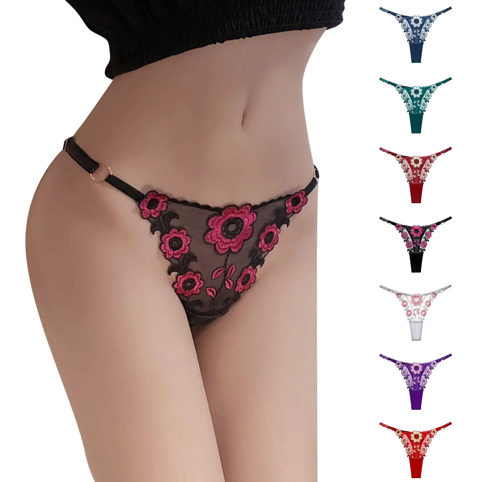 

Women Sexy Lingerie Panties Lace Tassel Pearl Pendant Active Wear Thongs plus Size Sexy Underwear Cotton Cotton Underwear