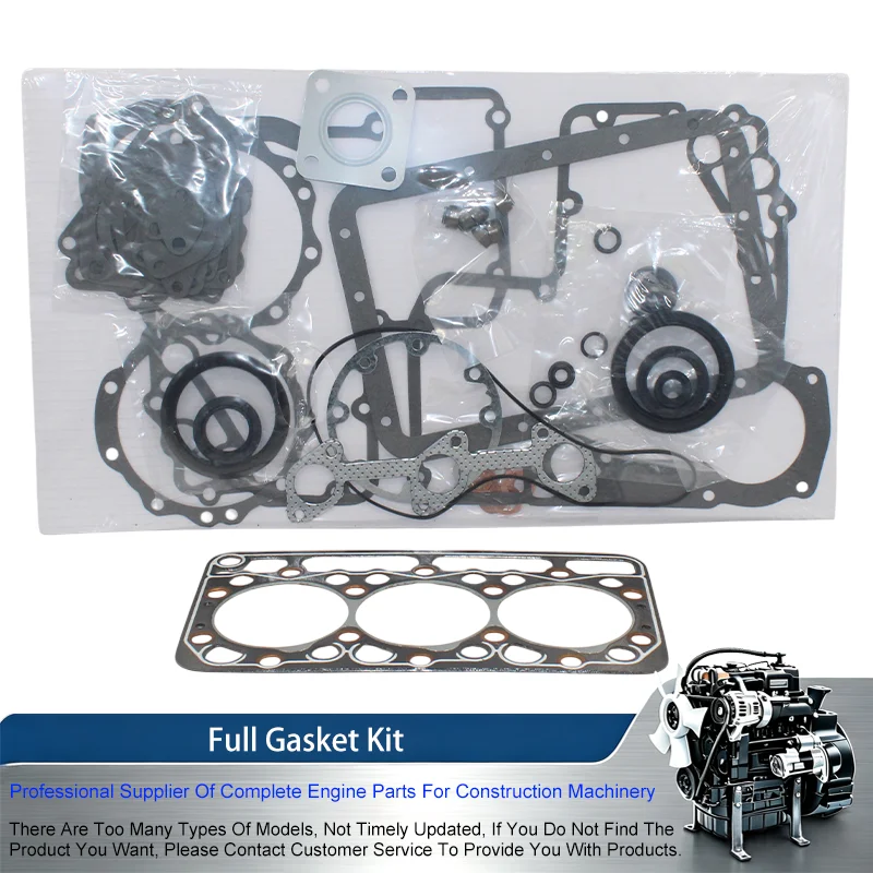3D75 D950 Engine Full Gasket Set kit For Kubota Engine 3D75 D950