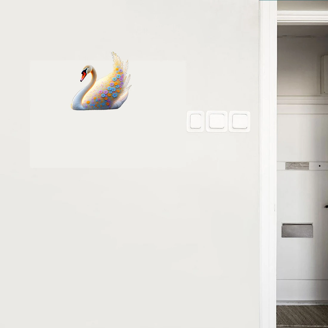Three Ratels CC176 Elegant artistic swan Wall Stickers for Home Decoration gift decals
