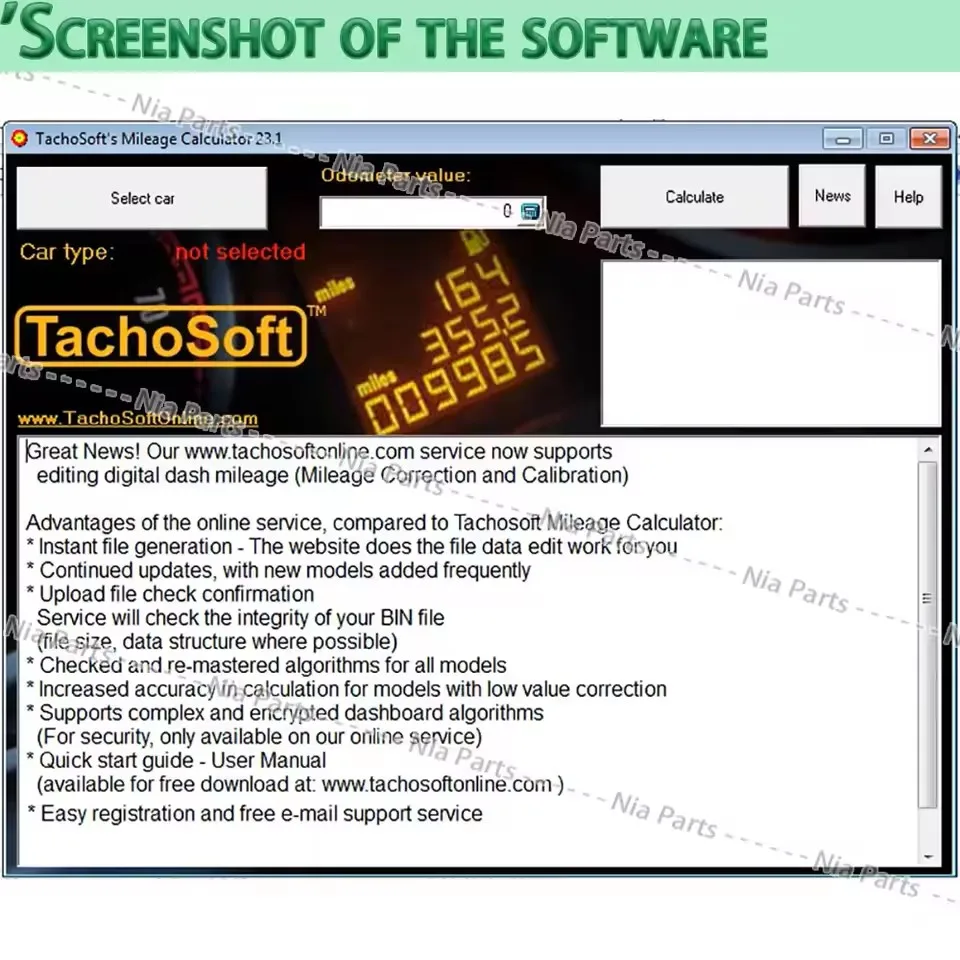 آلة حاسبة الأميال الناعمة لعام 2025 آلة حاسبة الأميال الناعمة TachoSoft 23.1 برنامج البرمجة do korekcii wybiegu Pešna versionja obsługuje