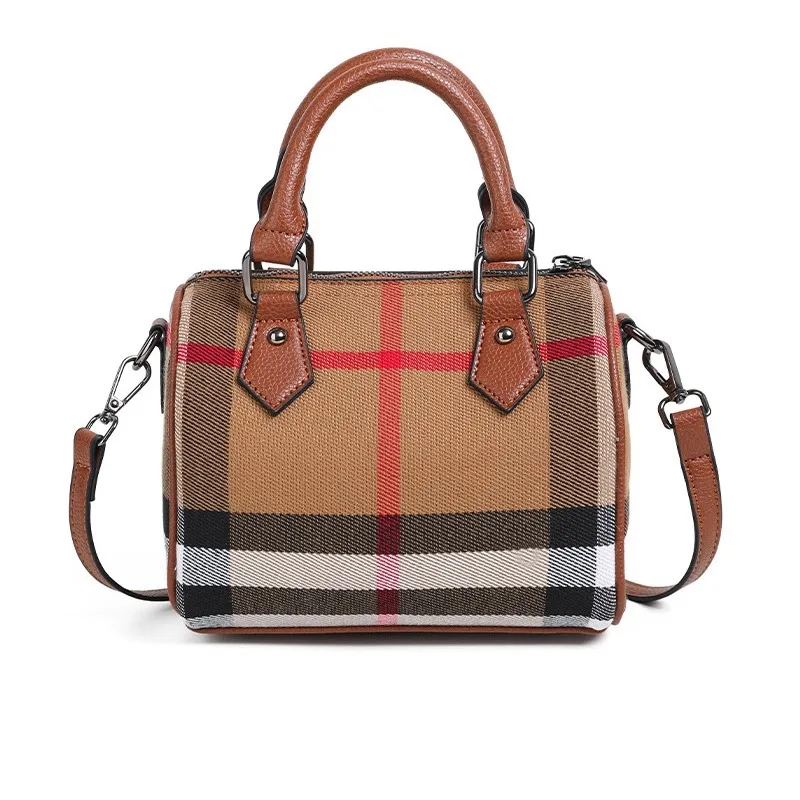 Torebka na ramię w stylu vintage ze skóry, 2025, wysokiej jakości torebka damska, modna retro listonoszka i torebka z górnym uchwytem.