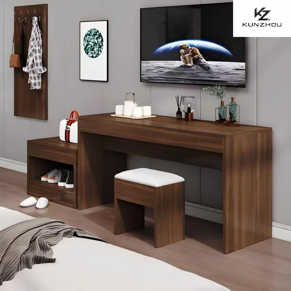 Hotel Furniture Standard Room Complete Quick Apartment Homestay TV Cabinet Luggage Cabinet Four Piece Set
