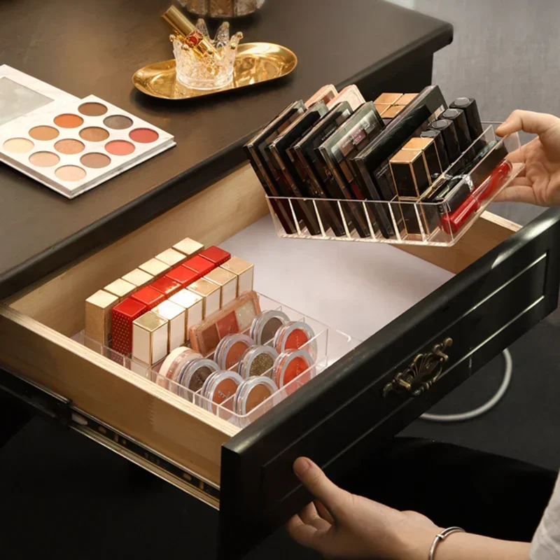 7 Layers Eyeshadow Palette Plastic Storage Box Cosmetics Organizer Lipstick Rack Transparent Makeup Organiser Lip Gloss Drawer