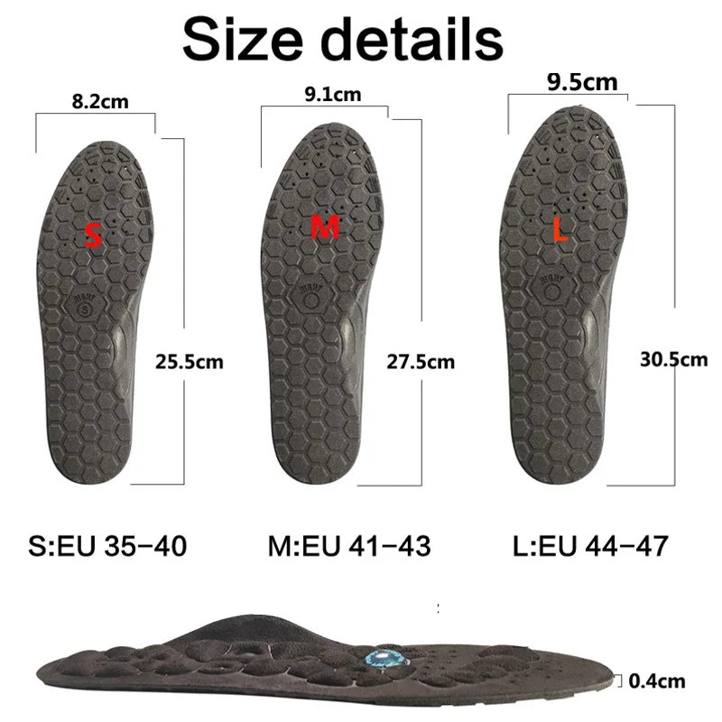 Magnetic Massage Insoles For Foot Acupressure Therapy Reflexology Pain Relief Health Massager Arch Support Shoes Soles Inserts