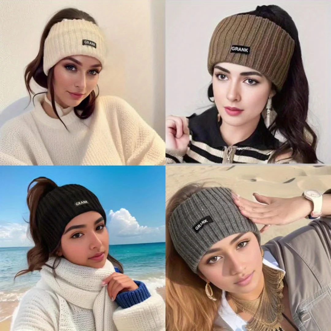 1/4 Stück modisches Damen-Stirnband, warmes Outdoor-Lauf- und Fahrrad-Stirnband, einfarbig, einfach und langlebig – Detail 2