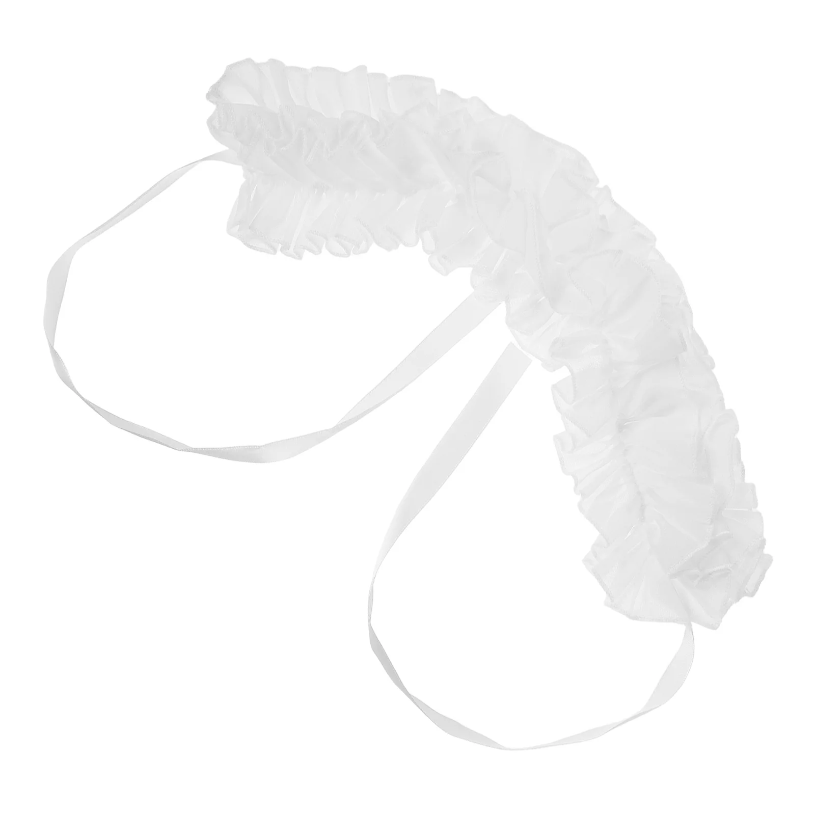 ファッションシフォンフェイクカラー女性用フリル取り外し可能なネックラフコスプレ衣装パーティーアクセサリーメッシュレースフリルカラー