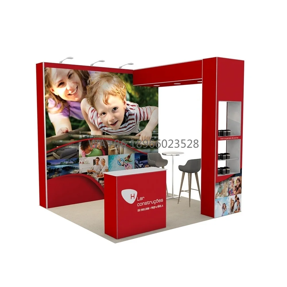 Hangzhou 10x10 Portable Pop up Advertising Fabric Exhibition Stand Display Wall Kit Trade Show Booth Small Corner Expo Booth