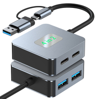 USB 3.2 Hub 4 in 1 USB C Hub USB Type C Multiport Adapter 2*USB3.2+2*USB-C3.2 USB Adapter Type C HUB for Computer Accessories