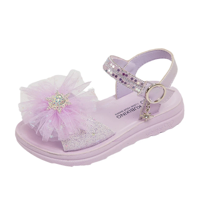 New Fashion Princess Causal Shoes Girls Sandals Child Girls Non-slip Princess Shoes Little Girl Children Soft Soled Beach Shoes