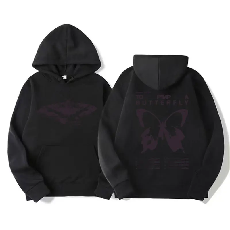 Kendrick Lamar Album Hoodies To Pimp A Butterfly Tracklist Graphic Hoodie Men's Women Harajuku Aesthetic Long Sleeve Sweatshirts