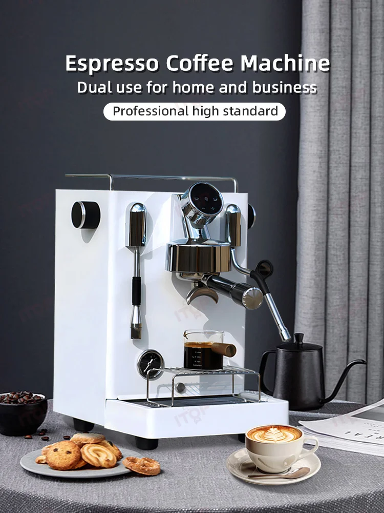 ITOP CM6005 Commercial Household Coffee Machine Double Pump Triple Heating PID Control 3100W Espresso Machine with Microcomputer