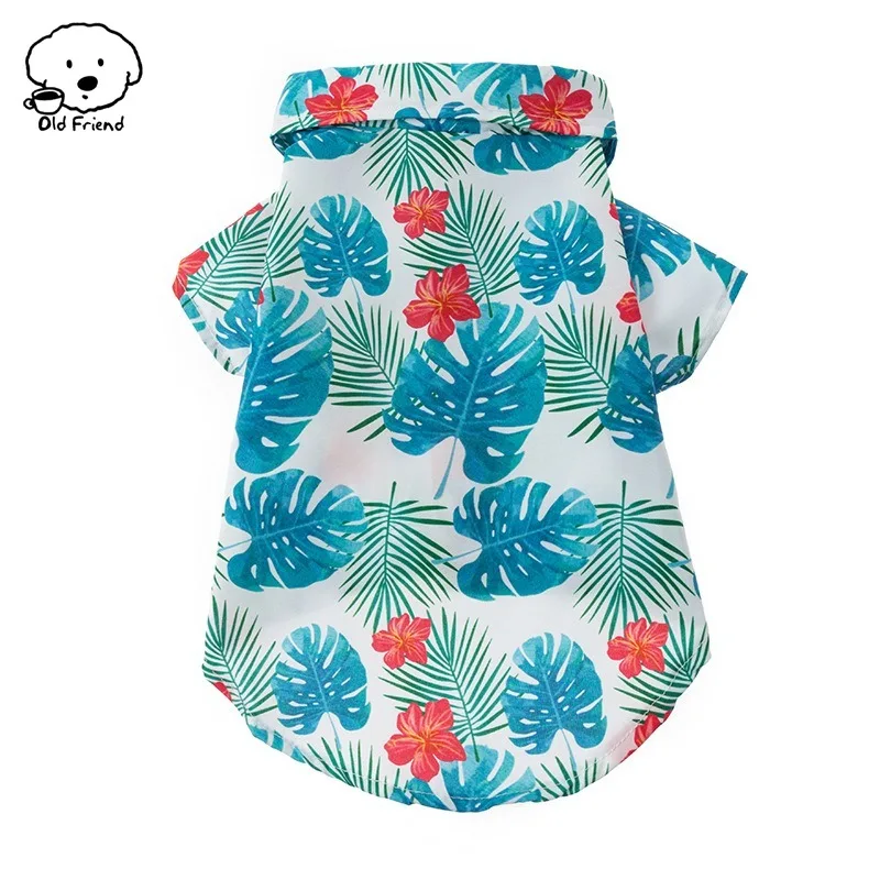 Hawaiian Style Dog Shirt Summer Pet Dog Clothes for Small Medium Dogs Puppy Clothing French Bulldog Pomeranian Pets Outfits