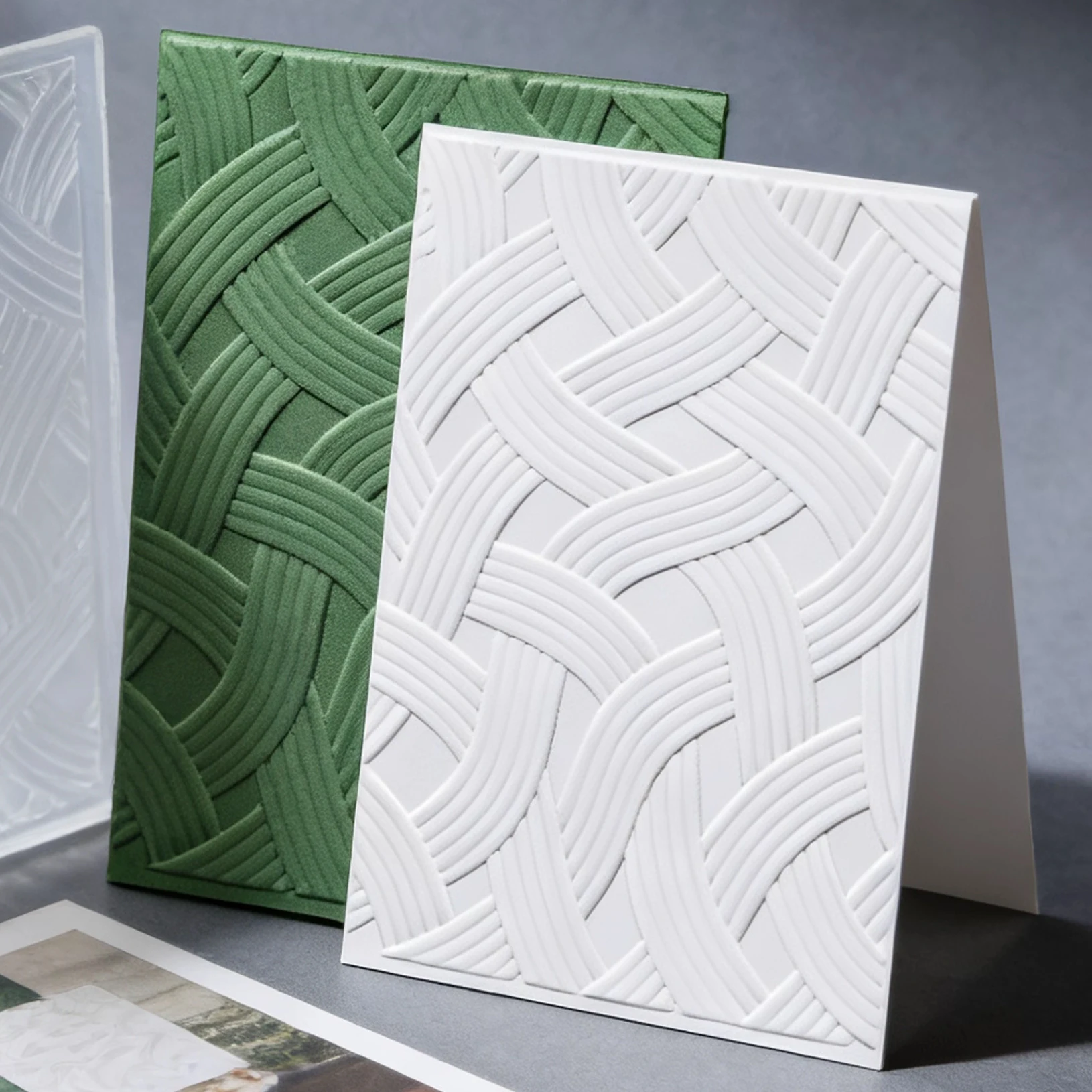 Vintage woven embossed board, paper art, textured molds, artistic handmade decorative materials