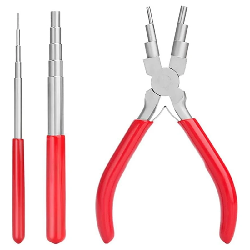 Wire Looping Tool Wire Looping Mandrel And 6 In 1 Bail Making Plier For Jewelry Wire Wrapping And Jump Forming