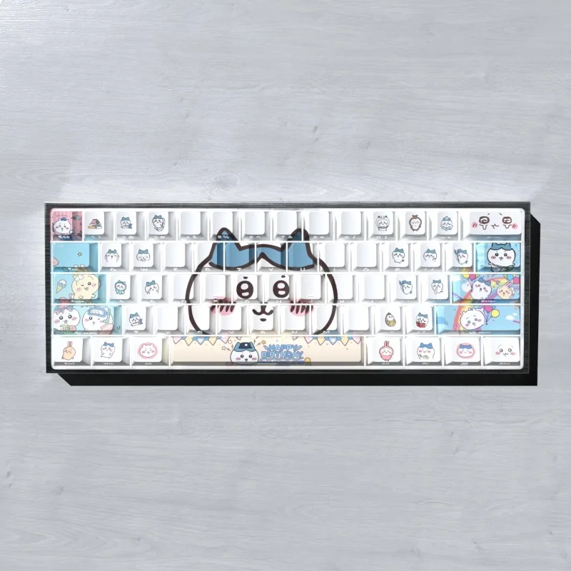 

Cartoon Chiikawa Theme Keycap 74 Keys Keycaps Set for Mechanical Keyboards Side-engraved Translucent PBT Durable Keycaps