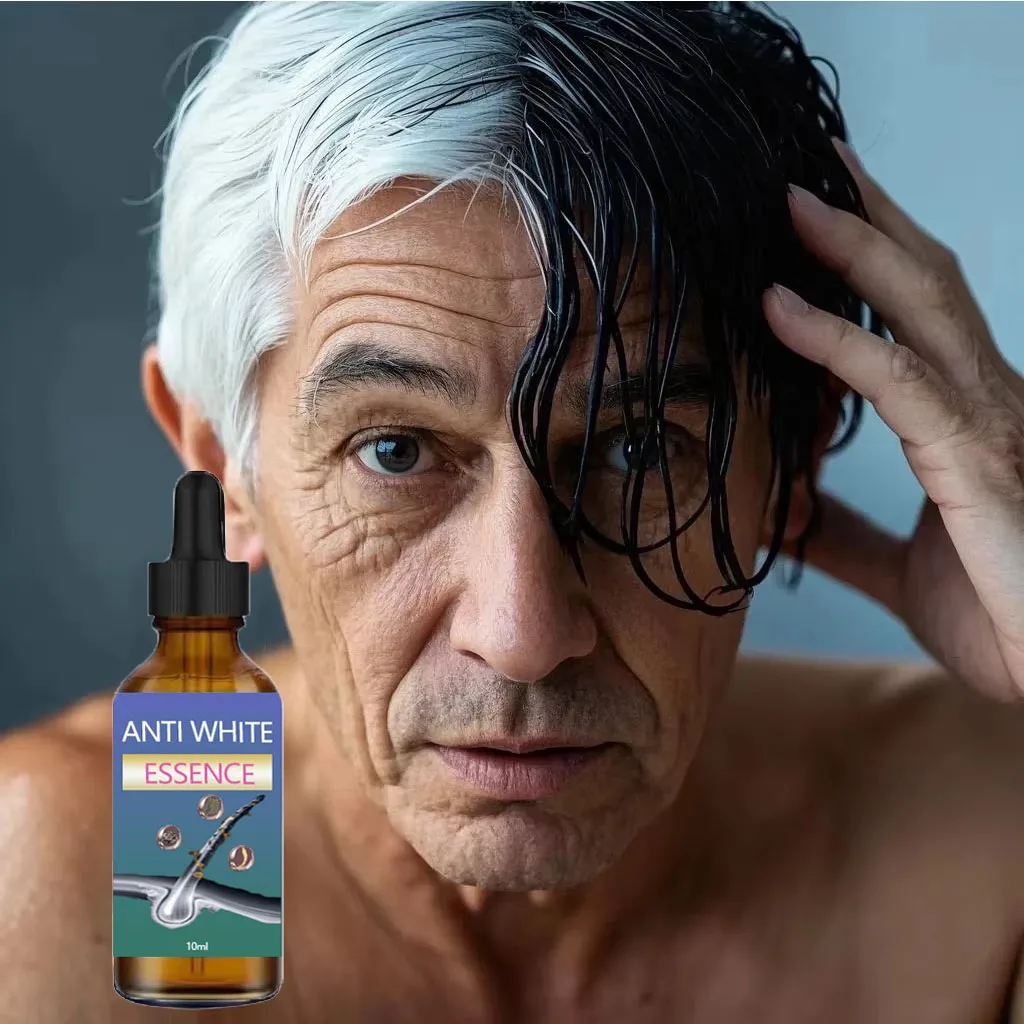 

Wit tot zwart grijs wit haar serum natuurlijke kleur reparatie voeding essentie anti-grijs verzorging voor mannen vrouwen