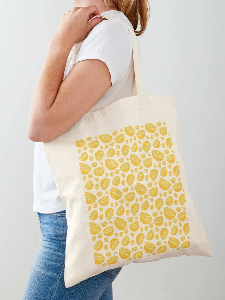 

Seamless Citron Pattern Tote Bag sacs de shopping Women's handbag reusable shopping bag canvas tote