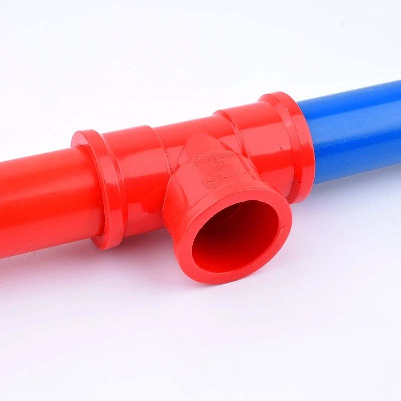 Length 50cm O.D 20~50mm Red PVC Pipe Home DIY Garden Irrigation System Aquarium Fish Tank Fittings Water Supply Tube Connector