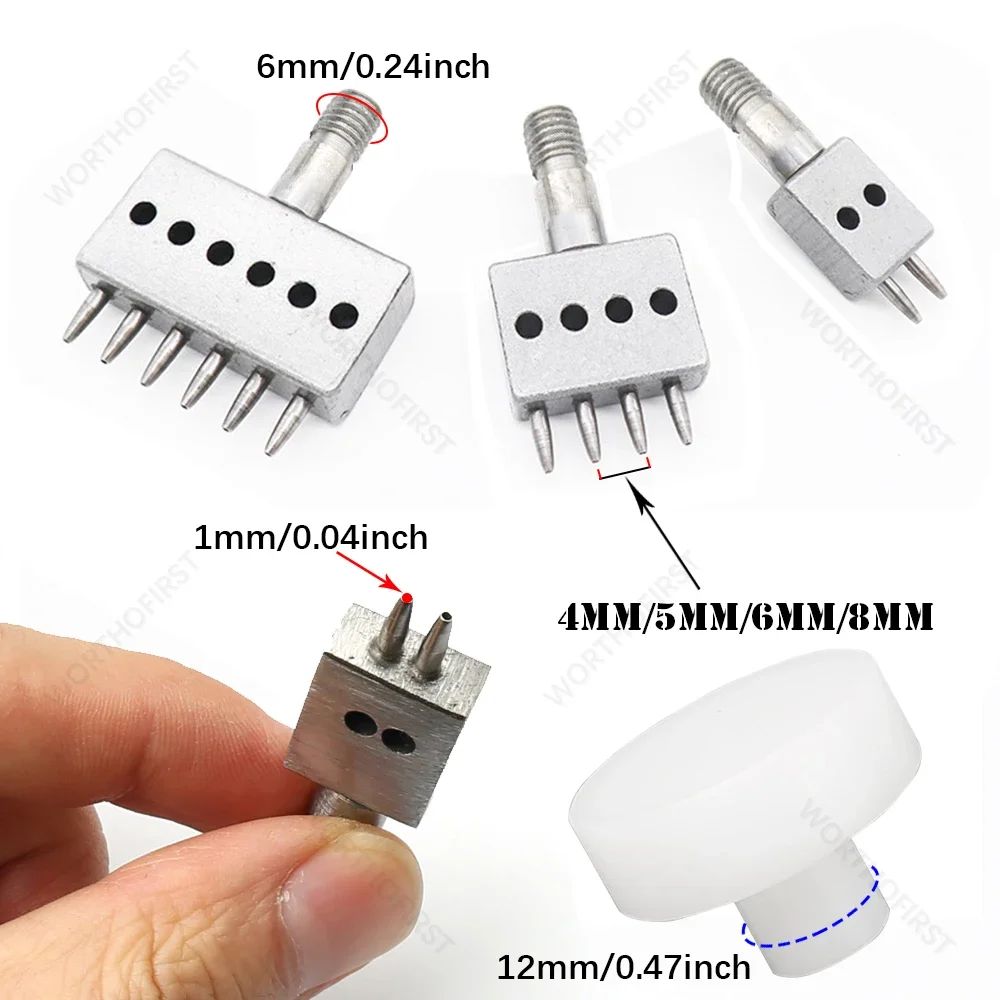 1 قطعة M6 الموضوع اللكم مناسبة ل الفولكان الأوروبي 3 تباعد دائري قطع يموت LeatherCraft DIY بها بنفسك اليدوية خياطة الإكسسوارات