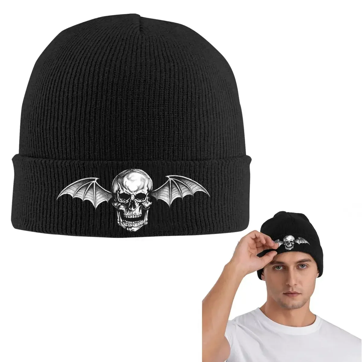 Avenged Sevenfold Warm Knitted Cap Fashion Bonnet Hat Autumn Winter Outdoor Beanies Hats For Men Women Adult