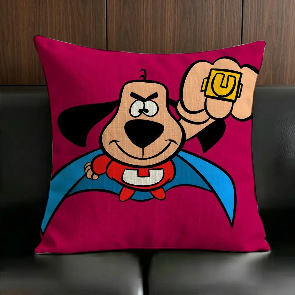 Classic U-UnderdogS Cushion Cover Anti-dustmite Pillowcase Invisible zipper silky short plush Sofa cushion cover