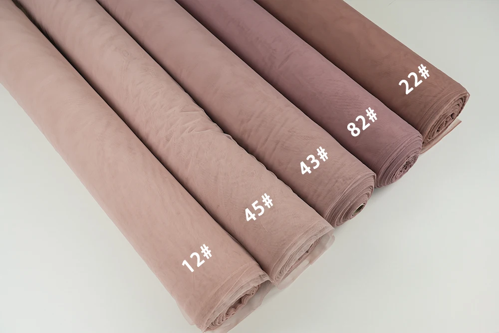 Deep pink checkered tulle fabric suitable for summer dresses curtains or wedding party decorations